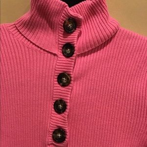 Pink turtleneck sweater